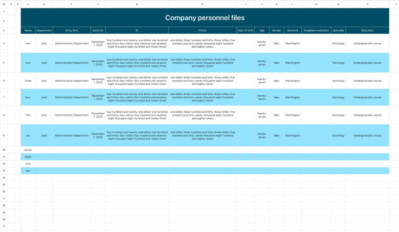 Company personnel files 1